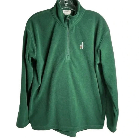 Johnnie-O Men's Green 1/4 Zip Fleece Pullover Sweater Size M - Picture 1 of 11